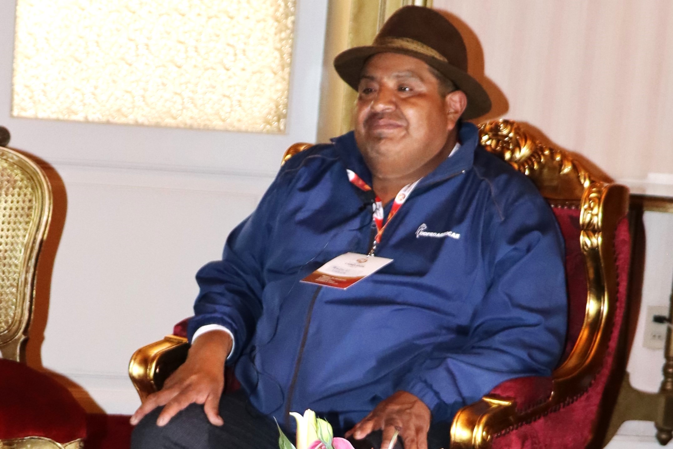 El representante de la Cooperativa de Productores Agropecuarios Camélidos Andinos (Cooproagrocan) de Ecuador, Rafael Llusca